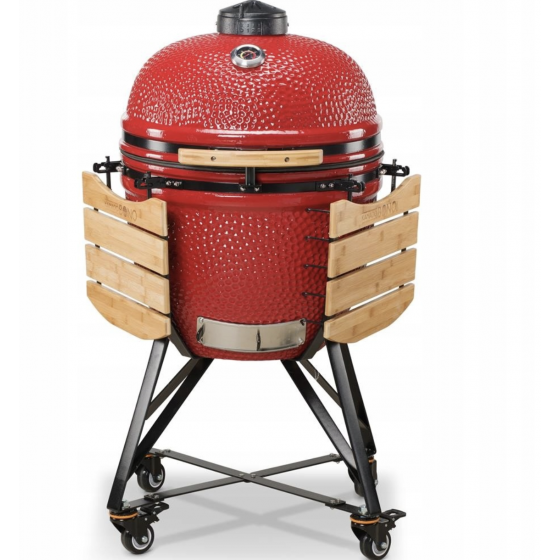 Grill ceramiczny Kamado Bono Media Czerwony